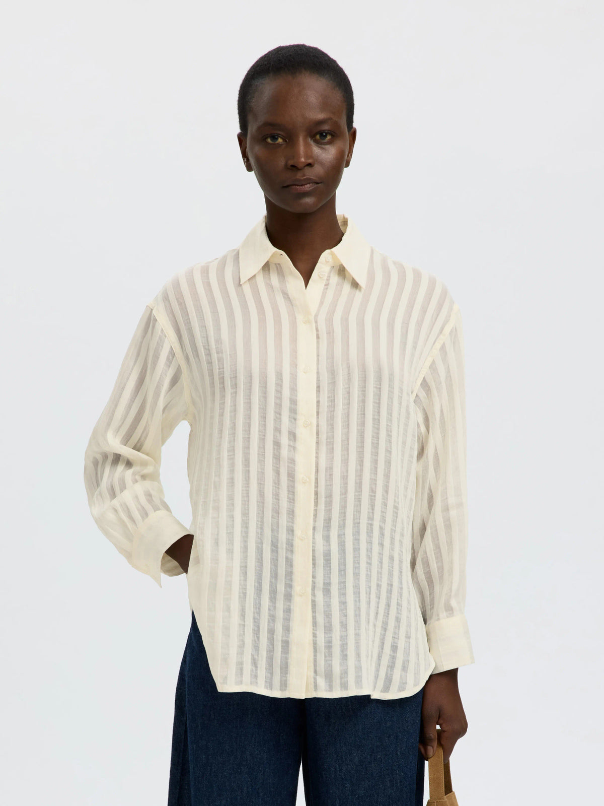 SLFTORAN OVERSIZED LS STRIPED