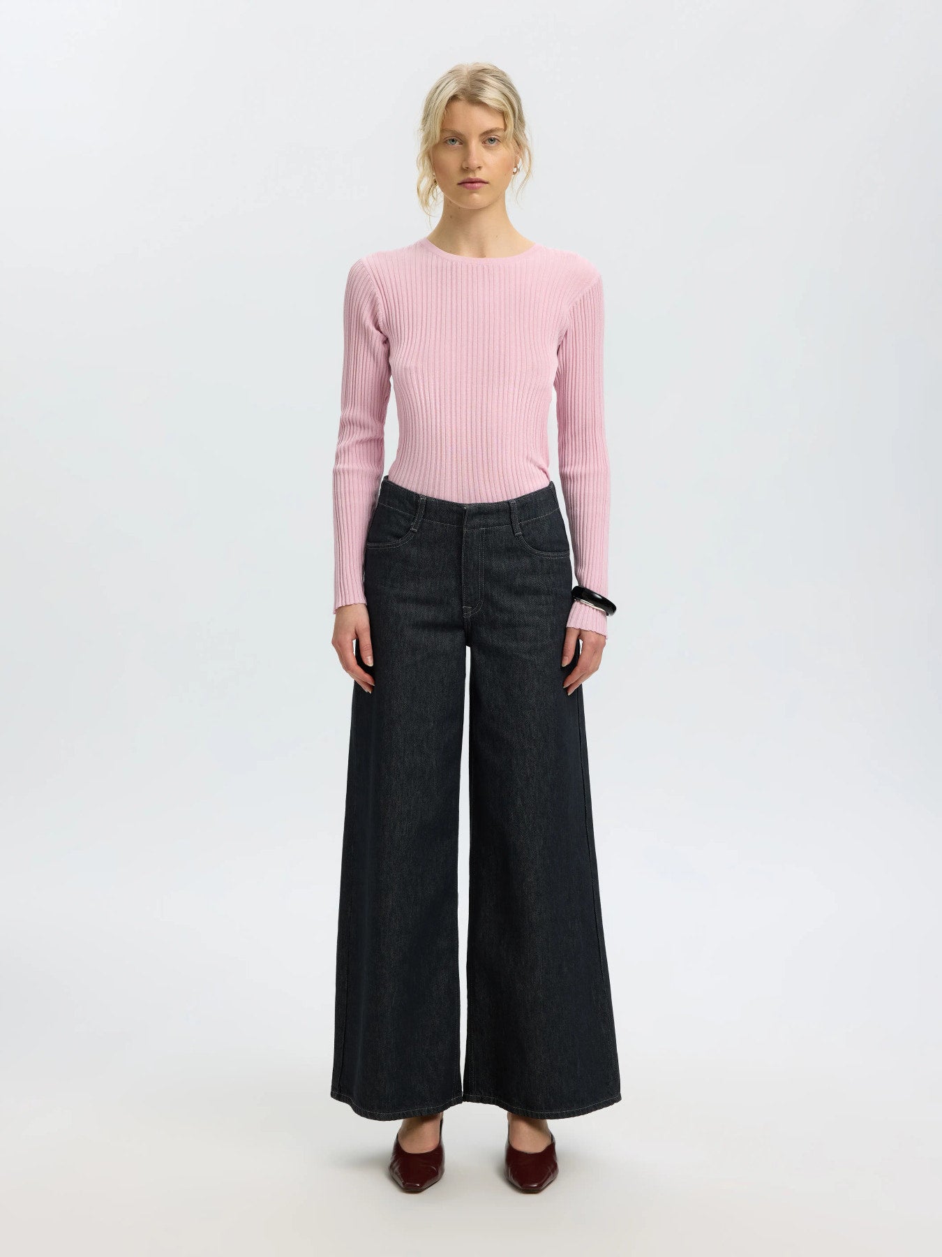 SLWTOLEDO LS KNIT STRUCTURE ONECK