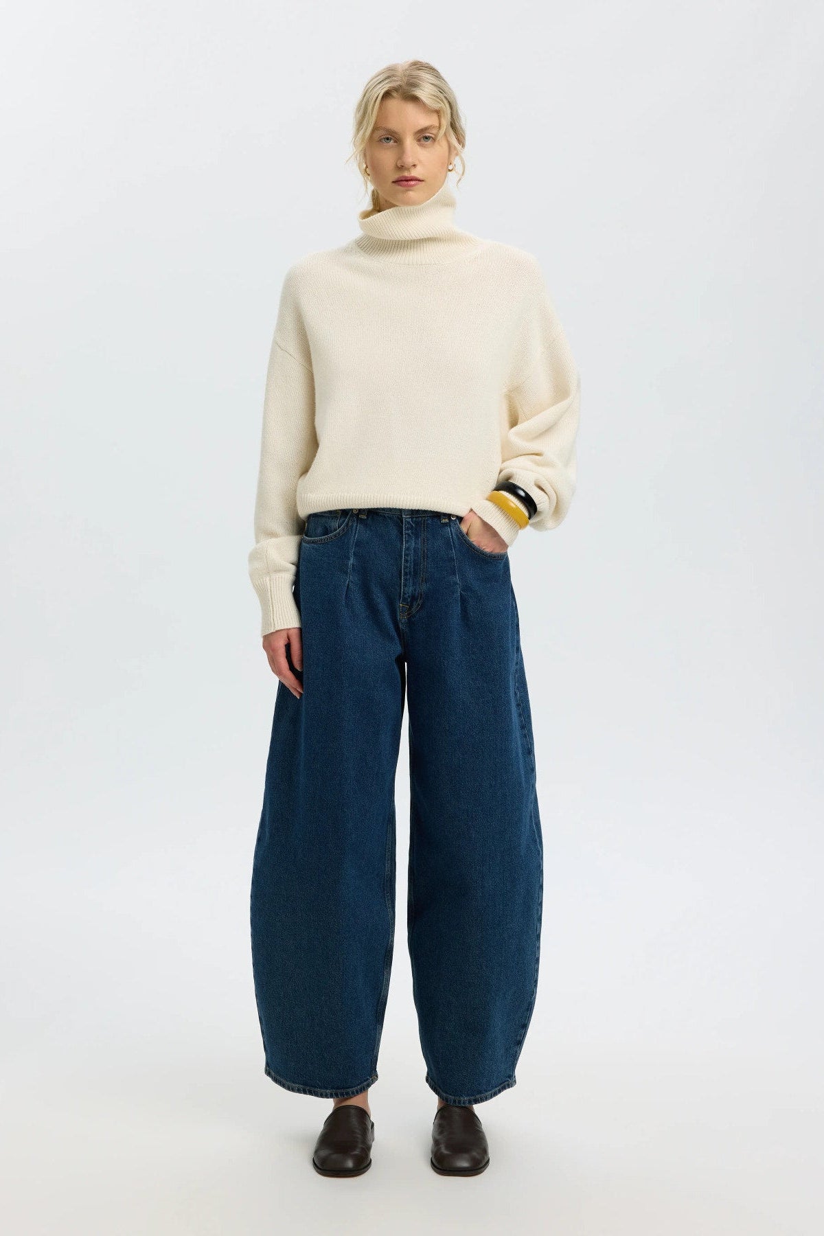 SLWBARREL LOOSE NANET MID BLUE