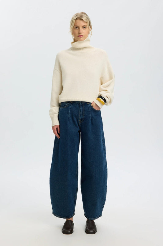 SLWBARREL LOOSE NANET MID BLUE