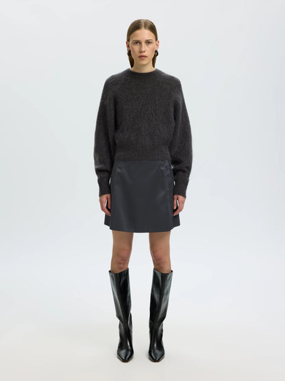 SLWMIRA LS KNIT SHORT O-NECK