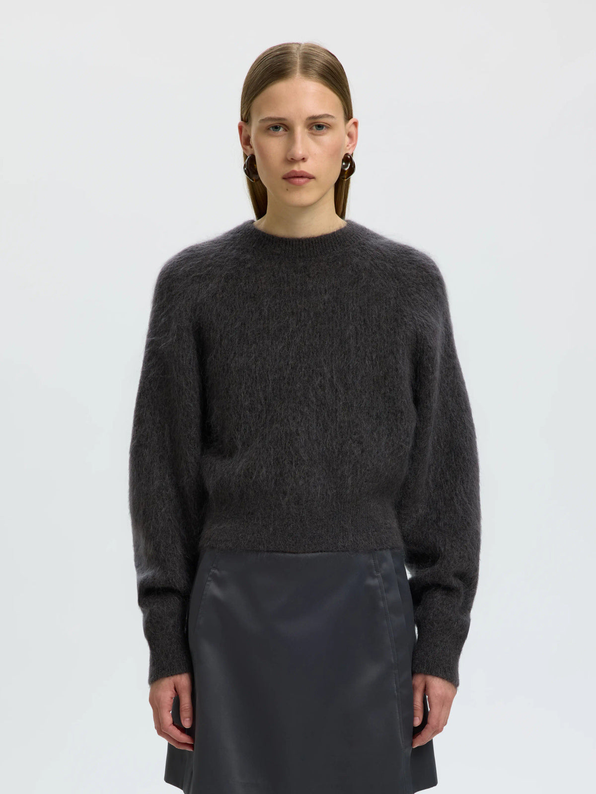SLWMIRA LS KNIT SHORT O-NECK
