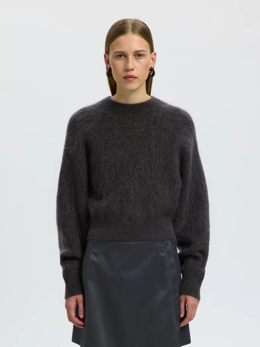SLWMIRA LS KNIT SHORT O-NECK