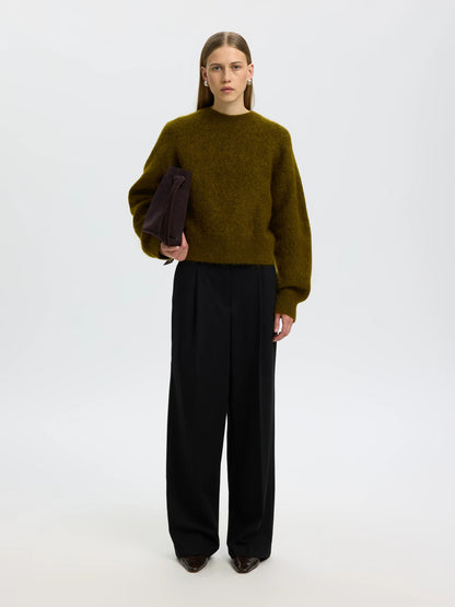 SLWMIRA LS KNIT SHORT O-NECK