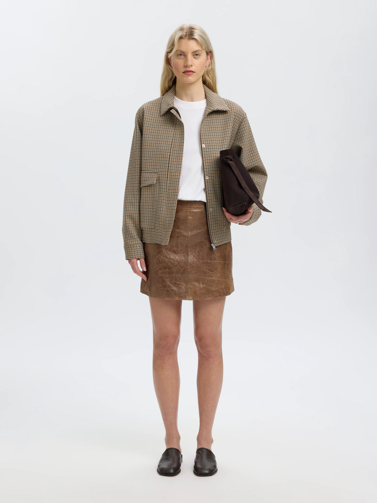 SLWJIL LEATHER HW MINI SKIRT