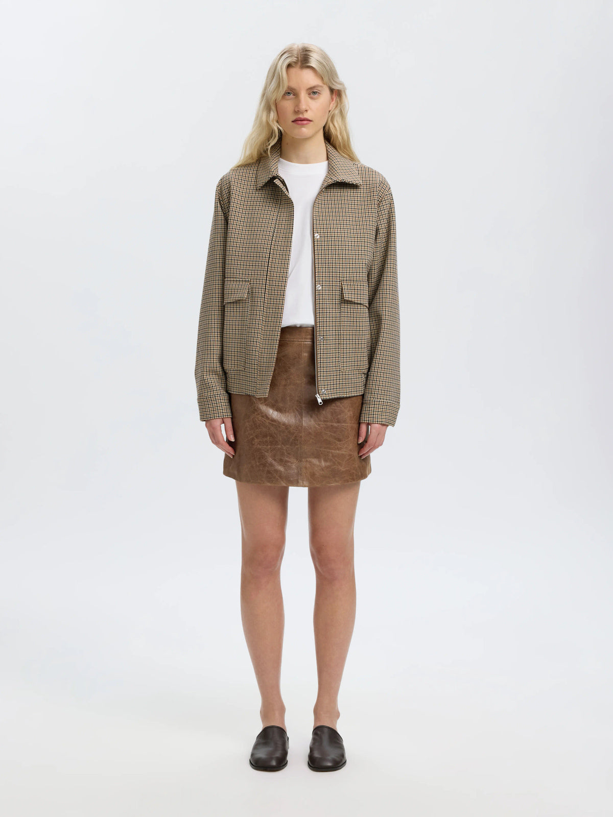 SLWJIL LEATHER HW MINI SKIRT