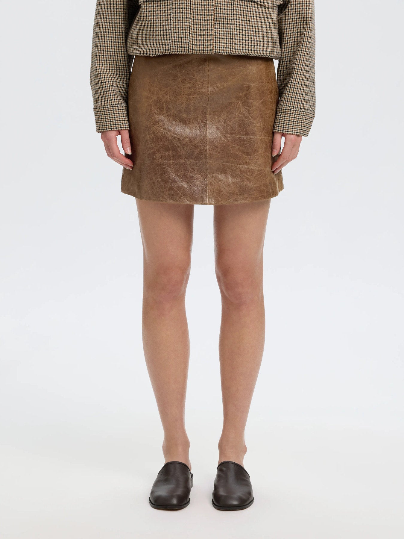 SLWJIL LEATHER HW MINI SKIRT