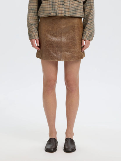 SLWJIL LEATHER HW MINI SKIRT