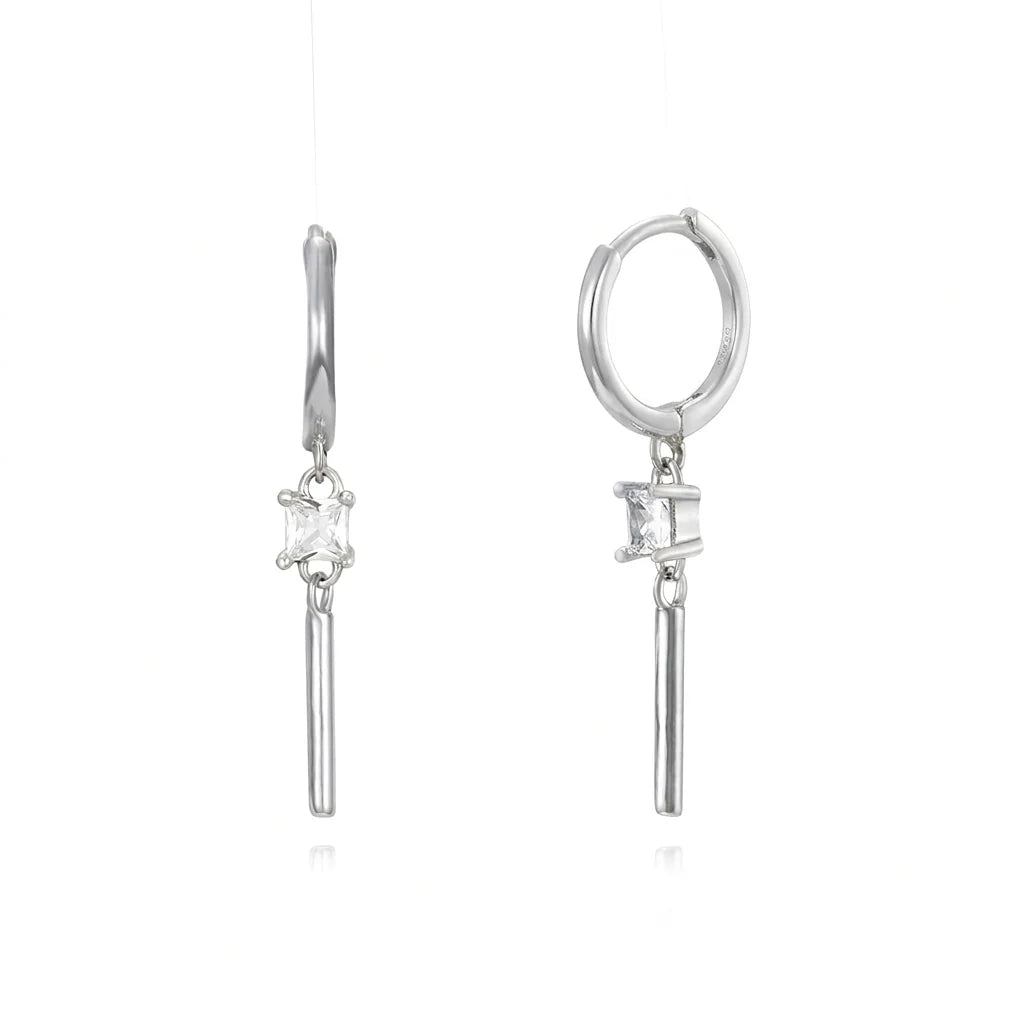 MEDIUM DIAMOND DROP SILVER
