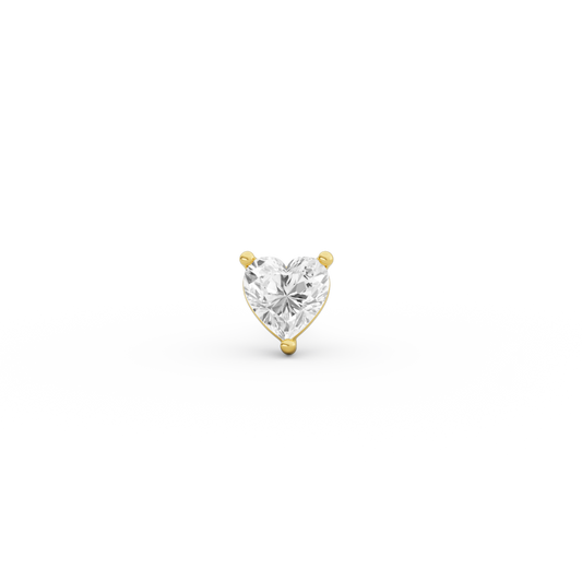 HEART DIAMOND EARSTUD