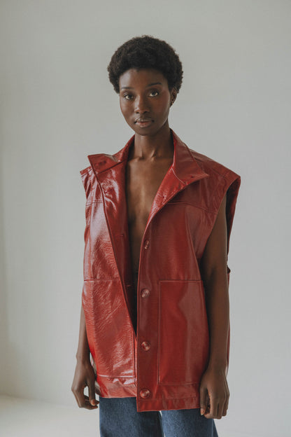 Saddle up sleeveless jacket