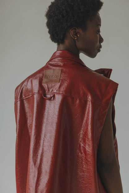 Saddle up sleeveless jacket
