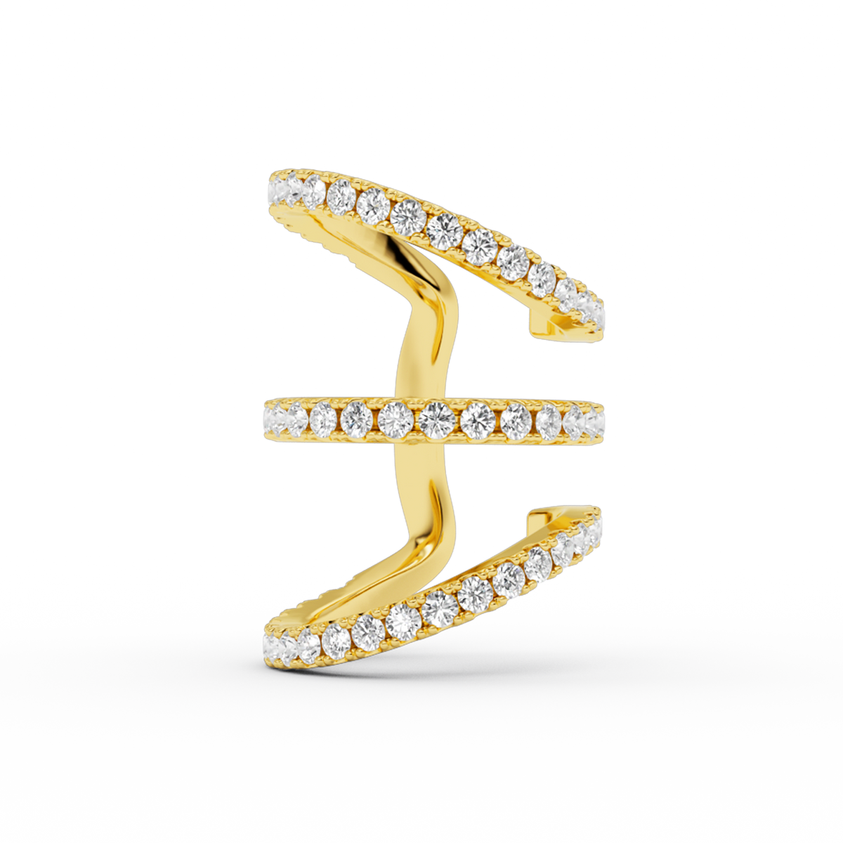 TRIO IVY EAR CUFF STRASS