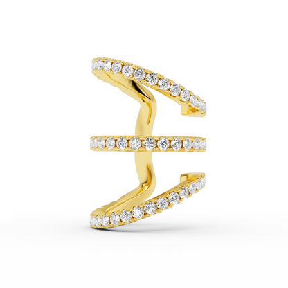 TRIO IVY EAR CUFF STRASS