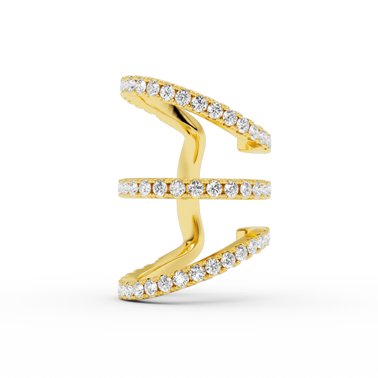 TRIO IVY EAR CUFF STRASS