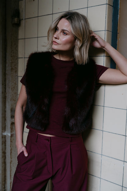 IslaW6 Fake Fur waistcoat