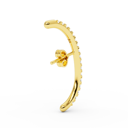 LONG DIAMOND HUG EARSTUD