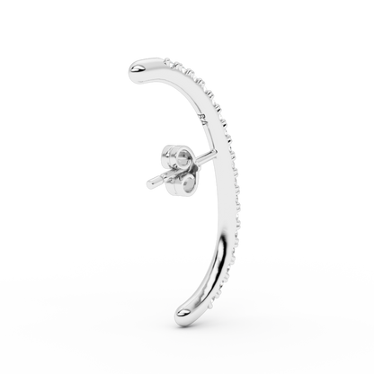 LONG DIAMOND HUG EARSTUD