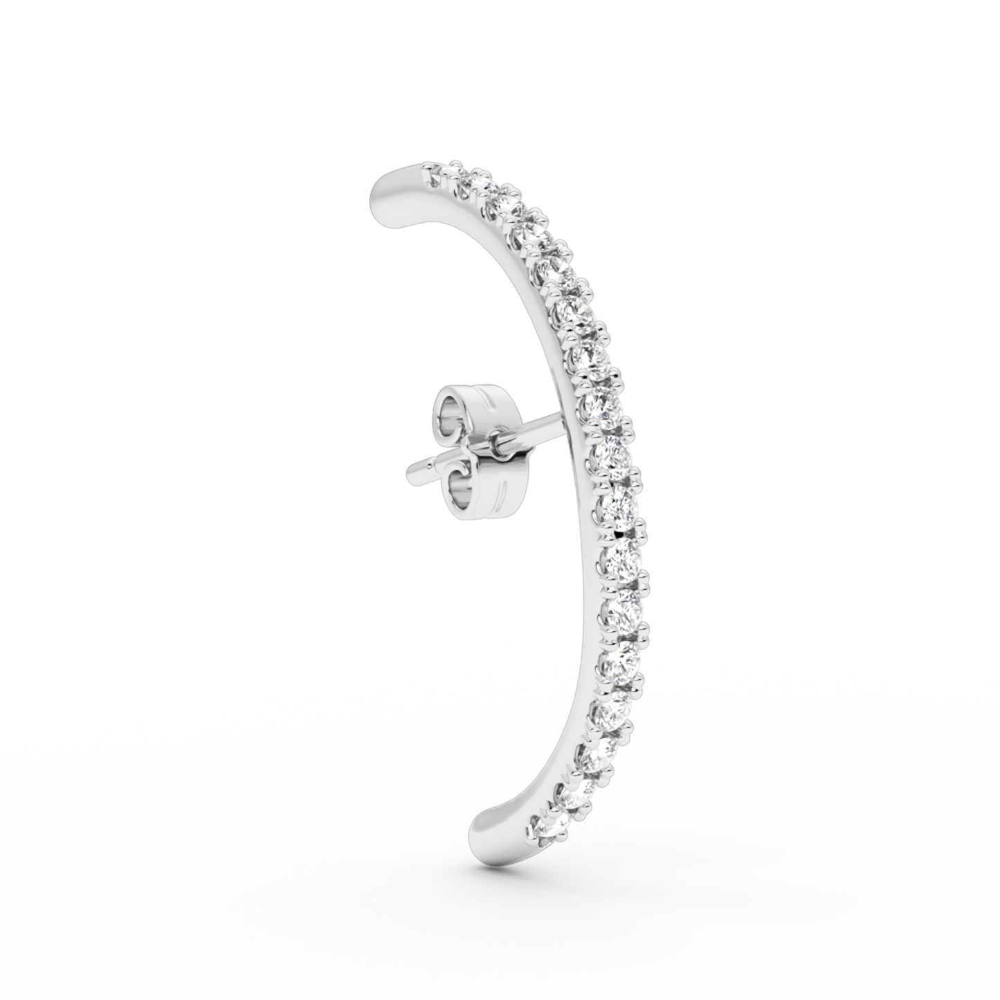 LONG DIAMOND HUG EARSTUD