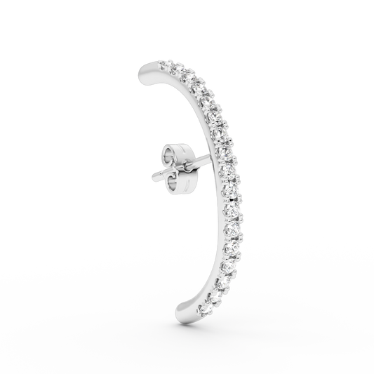 LONG DIAMOND HUG EARSTUD