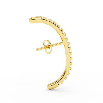 LONG DIAMOND HUG EARSTUD