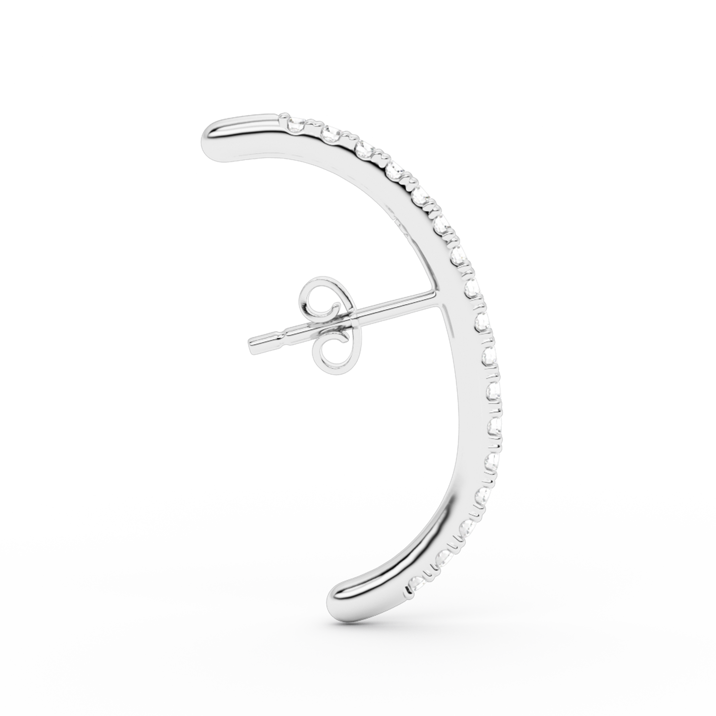 LONG DIAMOND HUG EARSTUD