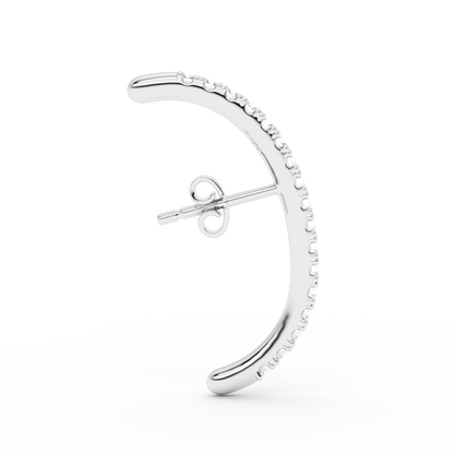 LONG DIAMOND HUG EARSTUD