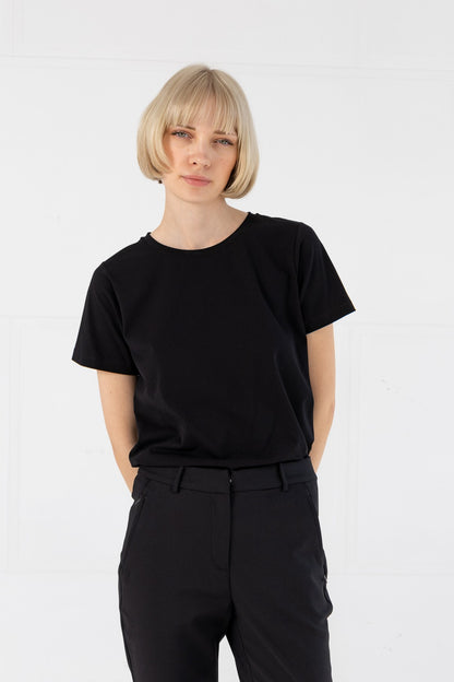 T-shirt with round neck - Mid sleeves