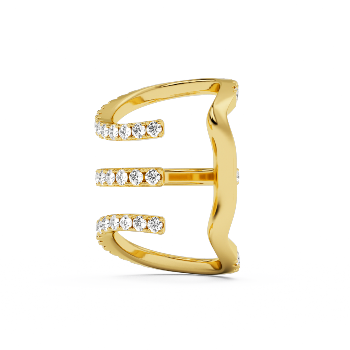 TRIO IVY EAR CUFF STRASS