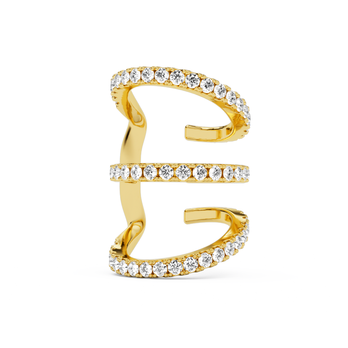 TRIO IVY EAR CUFF STRASS